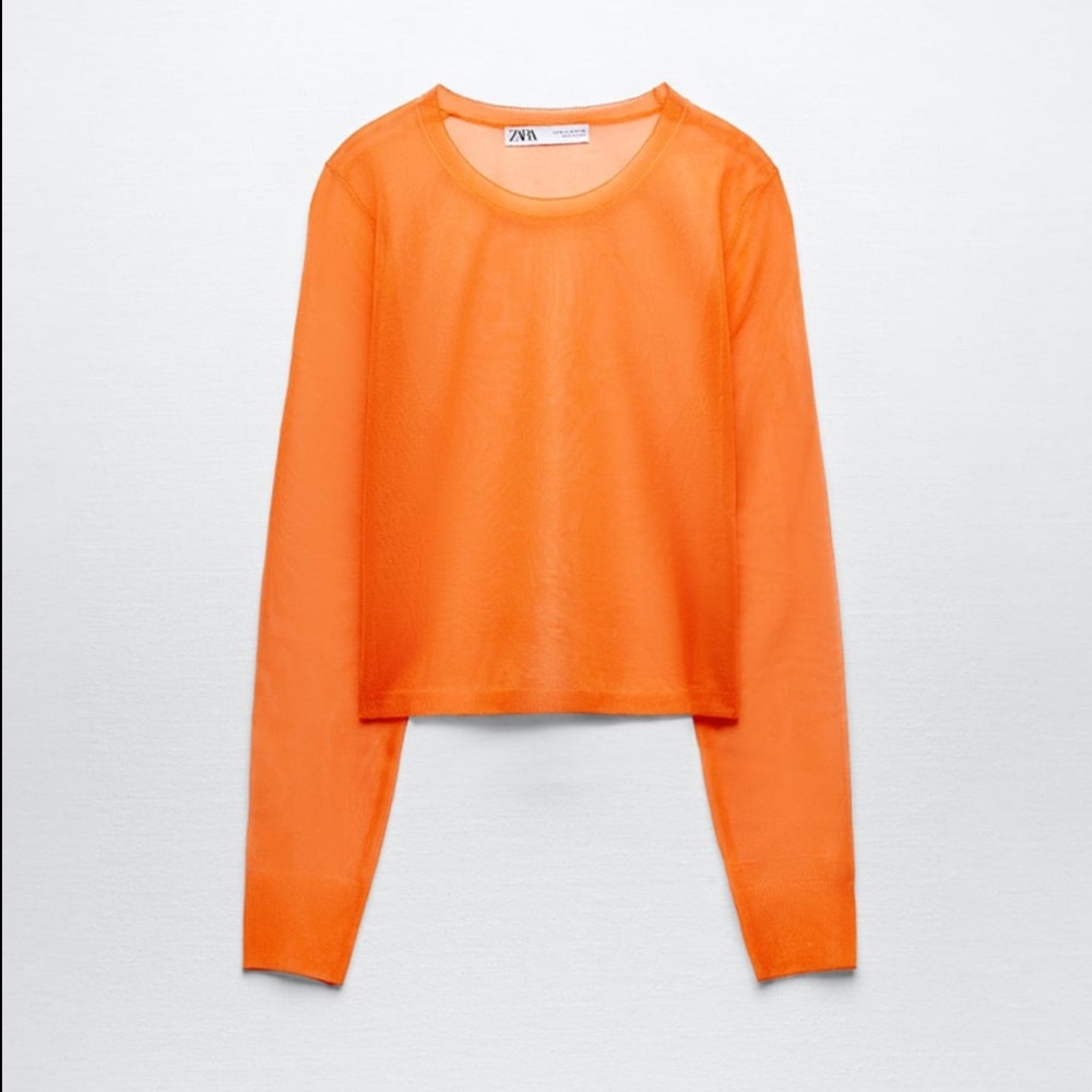Zara Semi-Sheer Knit Top - Picture 5 of 6